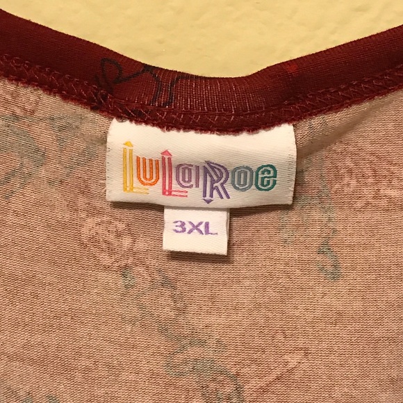 NWT 3XL LuLaRoe Nicole dress red - Picture 3 of 4